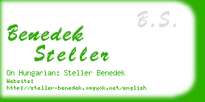 benedek steller business card